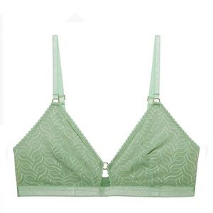 Underprotection Mint Green Lined Triangle Bralette Bra Size Small No underwire